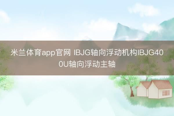 米兰体育app官网 IBJG轴向浮动机构IBJG400U轴向浮动主轴